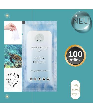 100 Individually Packaged Wet Wipes - Hygienic Travel Towels for Sports Hotels & Catering | OCEAN Direct Manufacturer - Buy Online on GoSupps.com