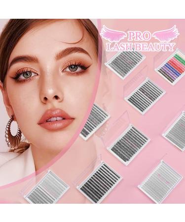 280 Pcs 10mm Cluster Lashes DIY Kit - 50D-D-0.07-10 Individual Wispy Bottom Lashes - C D Curl for At-Home Use - Buy Online on GoSupps.com