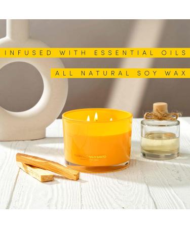 96NORTH Luxury Palo Santo Candle | 3-Wick Jar | Up to 50 Hours Burn Time | 100% Soy Wax | Aromatherapy Candle Gift - Buy Online on GoSupps.com