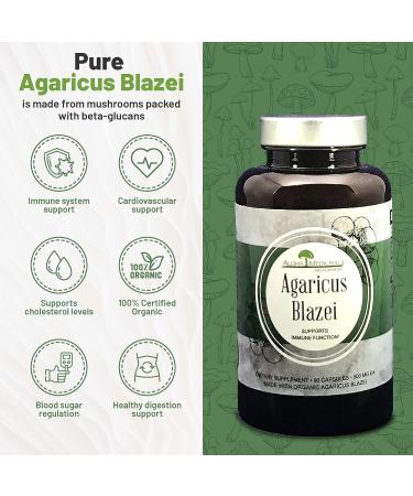 Aloha Medicinals Pure Agaricus Blazei 500mg - 90 Vegetarian Capsules | Certified Organic - Buy Online on GoSupps.com