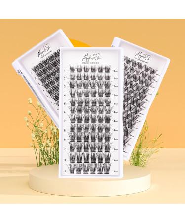72PCS 3D False Eyelashes Natural Look D Curl Reusable Cluster Lashes - DIY Eyelash Extensions Mix 10-16MM | DM06 Volume - Buy Online on GoSupps.com