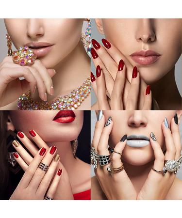 ANGENIL 5 Pcs Double Ended Nail Art Liner Brushes Set - Manicure Care Tool for Acrylic UV Gel, 3D Glitter, Dotting, and Painting - DIY Nail Designs - Buy Online on GoSupps.com