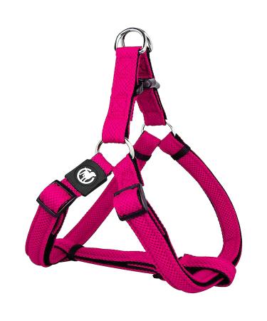 DDOXX Air Mesh Step-In Dog Harness - Adjustable Chest Puppy Harness for All Sizes - S (Pink) Pink S - 2.0 x 45-63 cm