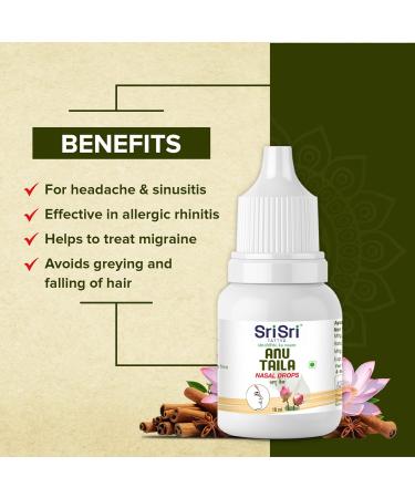 Sri Sri Tattva Anu Taila 10ml (Pack of 6) - Herbal Nasal Oil Blend for Sinus Relief - Buy Online on GoSupps.com