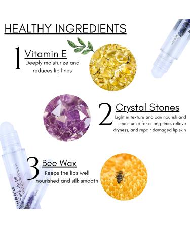 Kukubird Clear Moisturizing Crystal Stone Nourishing Lip Oil - Crystal Pink - Buy Online on GoSupps.com