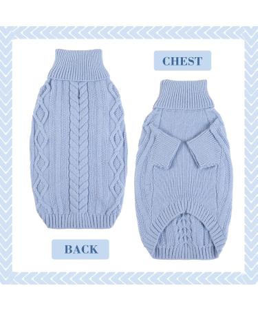 Hjumarayan Dog Sweater - Elegant Warm Sweater for Medium-Sized Dogs | XL Blue with Leash Hole | Stylish Dog Sweater for French Bulldogs - Buy Online on GoSupps.com