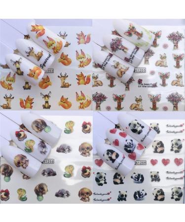 Decoration Leaf Sliders Blossom Flower Butterfly-shape Cartoon Nail Art Stickers Animal Image Flower Leaves Cute Panda(A1251) - Buy Online on GoSupps.com