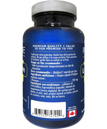  75vcaps L-Theanine 250mg Extra Strength. Promotes Relaxation Nervous System Calmness Made In Canada - Buy Online on GoSupps.com