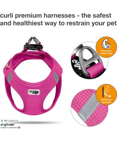 Buy Curli Vest Harness Air-Mesh Fuchsia M | Comfortable & Durable D-Ring Buckle for Dogs - Ships Internationally - Buy Online on GoSupps.com
