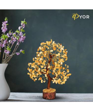 PYOR Aventurine Yellow Feng Shui Money Tree Crystals - Good Luck Energy Gemstones for Spiritual Decor - Buy Online on GoSupps.com