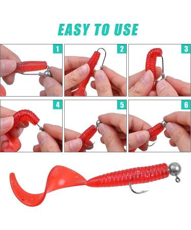 Jig Heads & Angel Hook Set - 30 Stk Rubber Fishing Jig Hooks with Round Jighead for Predatory Fishing | High-Quality Lead Head Hooks - Buy Online on GoSupps.com