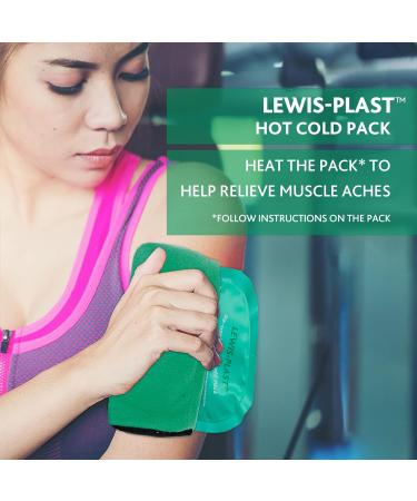 Lewis-Plast Premium Hot & Cold Reusable Gel Pack Compress Wrap with Sleeve - Ice Heat Packs for Knee Back Shoulder Ankle and Neck Injury- Cramps Migraine Toothache Bruises Lumbar Sciatica Pain - Buy Online on GoSupps.com