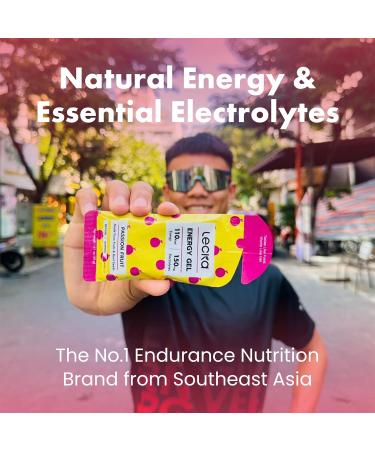 Lecka Energy Gel - Mixed Flavours (12 Pack) | Natural Energy & Electrolytes for Endurance Made with Real Fruits & Basil Seeds - Buy Online on GoSupps.com