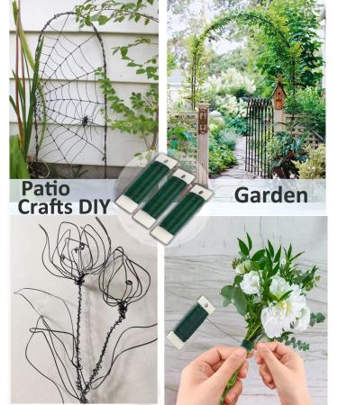 Zeanla 3 Pack Green Floral Wire 22 Gauge 118 Yards - Flexible Paddle Wire for Crafts, Christmas Wreaths, Garland, and Floral Arrangements - Buy Online on GoSupps.com