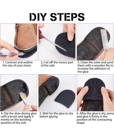 Handmade Durable Rubber Shoe Replacement Sole - Black Half Sole and Heels for Leather, Sports & Boots - Buy Online on GoSupps.com