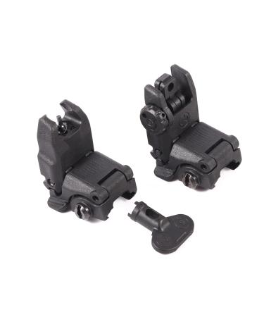 Levien Generation II MB-US Front and Rear Flip Up Sight can Mount on Any Picatinny or Weaver Rail Black