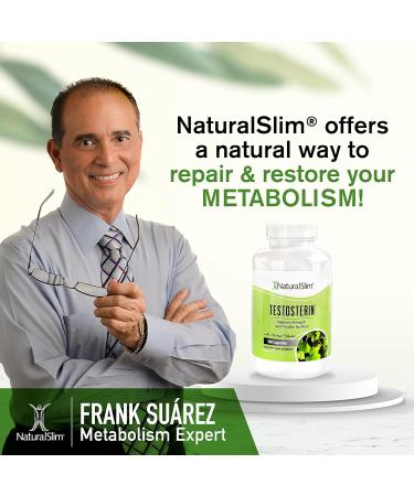 NaturalSlim Testosterin Mens Multivitamins | Testosterone Booster with Vitamin B3 Zinc & Testofen | 180 Capsules for Muscle Support Stamina & Metabolism - Buy Online on GoSupps.com