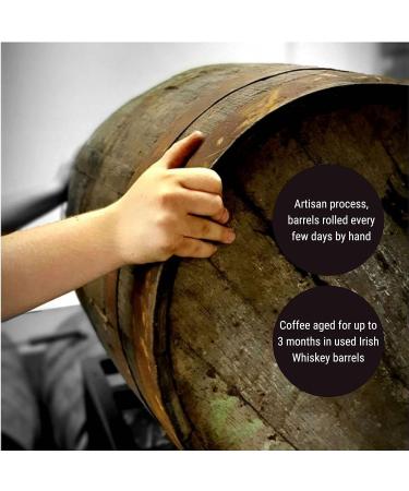 Brady's Irish Barrel Aged Whole Bean Coffee - 180g Hand Roasted Perfect After-Dinner Coffee - Vegan Alcohol-Free Gluten-Free Speciality Coffee - Christmas Birthday & Father's Day GIft - Buy Online on GoSupps.com
