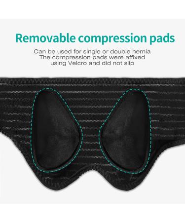 Lefeke Hernia Belt for Men - Adjustable Inguinal Support Brace for Groin Pain Relief & Bilateral Hernias (Medium 4 Compression Pads - Buy Online on GoSupps.com