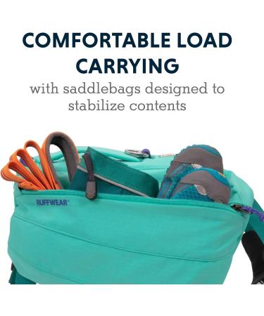 Luffwear Hundred Backpack for Large Dogs - Comfortable Saddlebag for Day Hikes | Front Range Day Pack in Aurora Teal Size L/XL - Buy Online on GoSupps.com