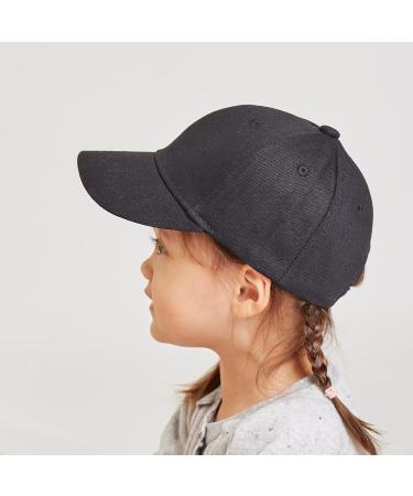 LANGZHEN 100% Cotton Kids Plain Baseball Cap Hat | Adjustable Sun Hat Girls Boys 1-2 Years | Black+White - Buy Online on GoSupps.com