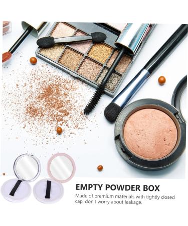 Healeved 2pcs Dispensing Empty Toner Cosmetic Pot Finish Powder Jar Loose Powder Compact Glass - Buy Online on GoSupps.com