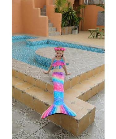 Shepretty Mermaid Tail for Kids - Swim with Mermaid Fin 3-M9 130 | Perfect for Pool & Beach Fun - Buy Online on GoSupps.com