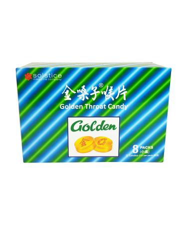 Golden Throat Candy Honeysuckle Original Flavor (8 Packs 96 Candies) - Soothing Refreshing