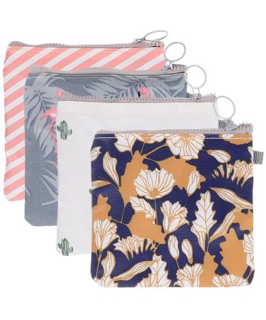 Milists 4 pieces pad holder for period hygiene bags for women's articles Storage bags for women's bandages sanitary napkin organizer upholstery pocket cosmetic bag dustproof product travel