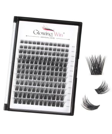Glowing Win Single Eyelashes Extensions - 144 PCS DIY Cluster Lashes 8-16mm | Natural Wispy Individual False Eyelashes - Buy Online on GoSupps.com