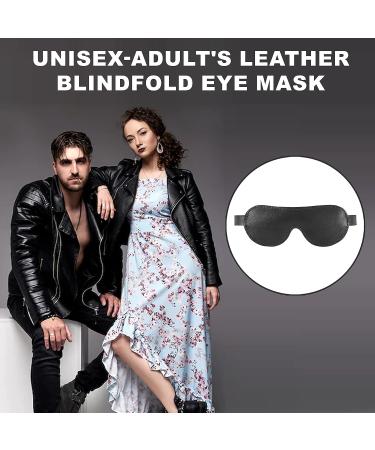 Ardour Crafts Genuine Leather Eye Mask - Adjustable Straps for Night, Travel, Meditation - Unisex Sleep Blindfold - Buy Online on GoSupps.com