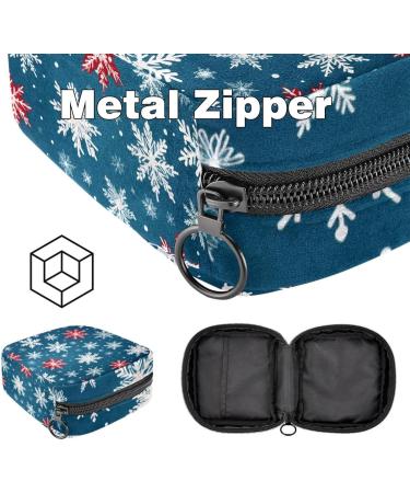 Muooum Christmas Snowflake Menstrual Pouch | Zipper Pocket for Tampons & Bandages | Women's Bag - 1 Count - Buy Online on GoSupps.com