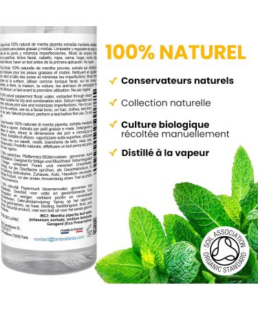 Toning Lotion Floral Water Organic Peppermint Hydrosol Toning Refreshing Tightens Pores Oily Acne-Prone Skin 500 ml - Buy Online on GoSupps.com