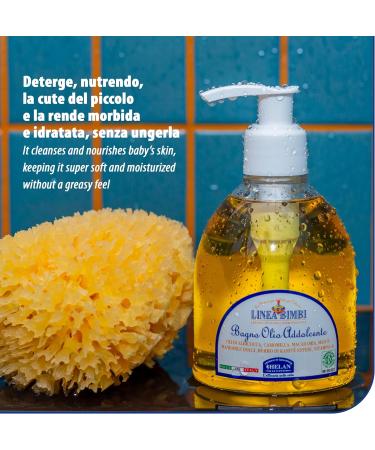 Helan Linea Bimbi - Huile de Douche Bebe Enfant Apaisant et Hydratant Gel Douche Bebe Huile Corps Bain Massage Liniment Bebe avec Amande Douce Beurre de Karit et Vitamine E - 240 ml Made in Italy - Buy Online on GoSupps.com