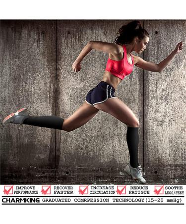 3 Pairs Copper Compression Stockings 15-20 mmHg for Men & Women | Improve Blood Circulation & Support | Ideal for Nurses Running Travel | S/M (34-38) in Black White Skin Color - Buy Online on GoSupps.com