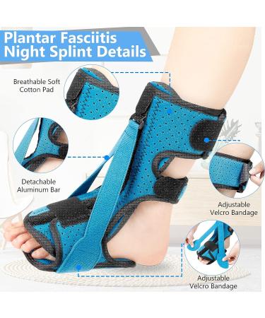WOSHSHEN Adjustable Plantar Fasciitis Night Splint - Relief Brace for Plantar Fasciitis, Achilles Tendonitis - Black Large - Buy Online on GoSupps.com