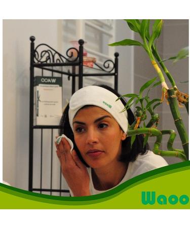 Washable and reusable organic bamboo fiber makeup remover cotton - kit consisting of 12 pcs + 1 mesh washing bag + 2 toothbrushes + 1 cotton headband to remove your makeup - Buy Online on GoSupps.com