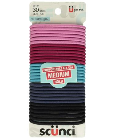 Scunci by Conair Large No-Damage Pastel Elastic Hair Ties - 30 Pack - Buy Online on GoSupps.com