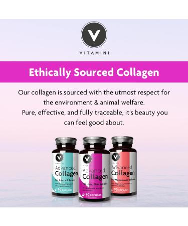 Premium Collagen Supplements for Women - Marine Collagen with Hyaluronic Acid, Biotin, Vitamin C & E - 90 Capsules - UK Made - Buy Online on GoSupps.com