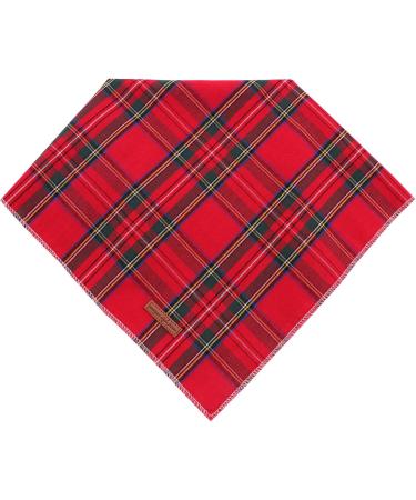 Buy Unique Style Paws Dog Ceal - Washable Cotton Neck Triangle for Small Medium Large Dogs & Cats - Red Grid (1-Pack) - Buy Online on GoSupps.com