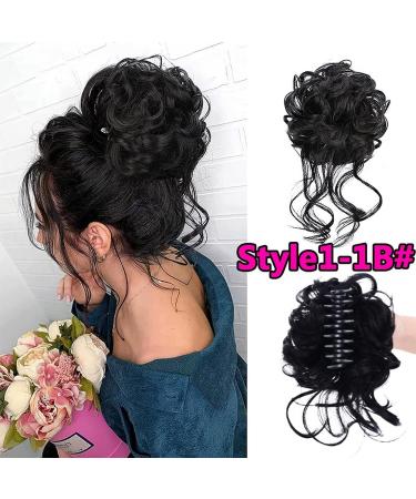 Faringoto Hair Bun Extensions Curly Messy Hair Piece for Women Hair Ponytail 613 - Buy Online on GoSupps.com