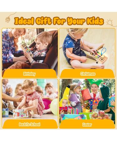 Konijiwa Montessori Busy Board - Sensory Activity Board for 1-4 Year Olds | Wooden Toy with LED Light Switches | Ideal Learning Tool for Babies - Buy Online on GoSupps.com