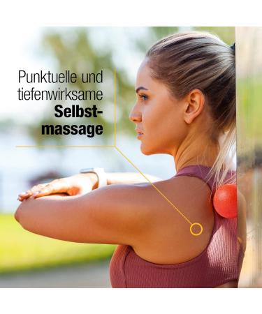 High Pulse Massage Ball (8cm) - Targeted Muscle & Fascia Regeneration | Includes Exercise Poster | Effective Neck & Back Relief - Buy Online on GoSupps.com