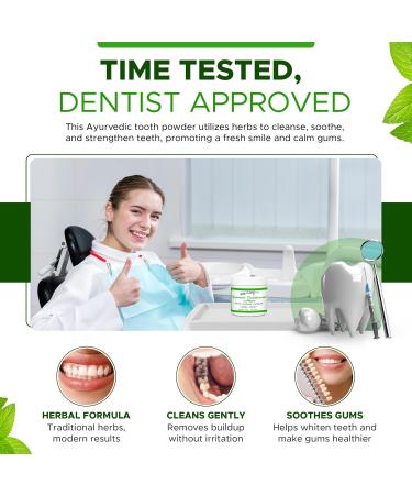 Ayurvedic Remineralizing Toothpowder for Sensitive Teeth | Refreshing Cool Mint Flavor for Teeth Whitening & Fresh Breath | Organic Cavity Reversal | Natural Tooth Powder for Gums & Bad Breath-1.3 Oz - Buy Online on GoSupps.com