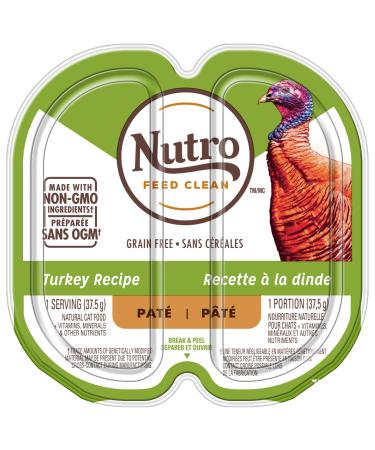 NUTRO Perfect Portions Adult Wet Cat Food Grain Free Turkey Pat Entr es 75g Tray (Pack of 24)