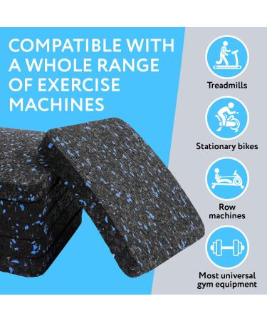 6-Pack Exercise Equipment Mats - 4x4x0.5 Pads for Carpet & Hardwood Floors - Anti-Slip Treadmill Mat - Home Gym Accessories - Buy Online on GoSupps.com