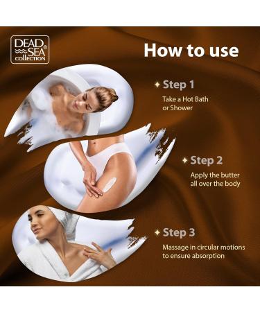 Dead Sea Collection Coconut Oil Body Butter - Nourishing Moisturizer with Dead Sea Minerals for Soft Smooth Skin - 16.9 FL. OZ - Buy Online on GoSupps.com