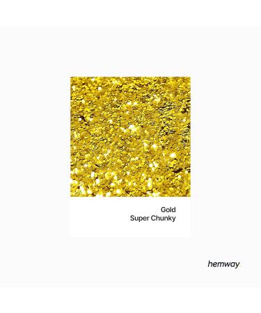 Buy Hemway Eco-Friendly Biodegradable Glitter 100g - Vegan Gold Sparkle for Face Body Hair Nail & Craft - Safe for Cosmetics - International Shipping Available - Buy Online on GoSupps.com