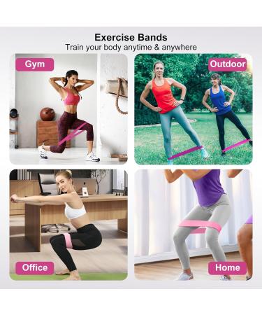 Buy Resistance Bands Set | Loop Exercise Bands with Guide & Carry Bag for Home & Gym Workouts - Versatile Latex Set of 5 - Buy Online on GoSupps.com