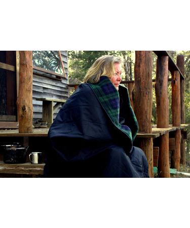 Large Waterproof Windproof Stadium Blanket - Green Check | 350 GSM Quilted Fleece | Down Under Outdoors - Buy Online on GoSupps.com